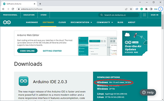 Arduino Site Software Download Page