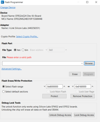 Selecting File to Flash