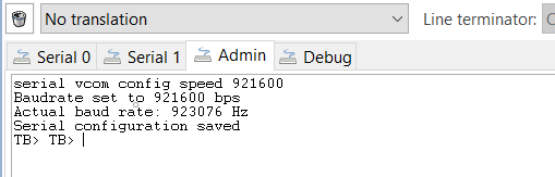 xG24 Dev Kit changing adapter vcom speed